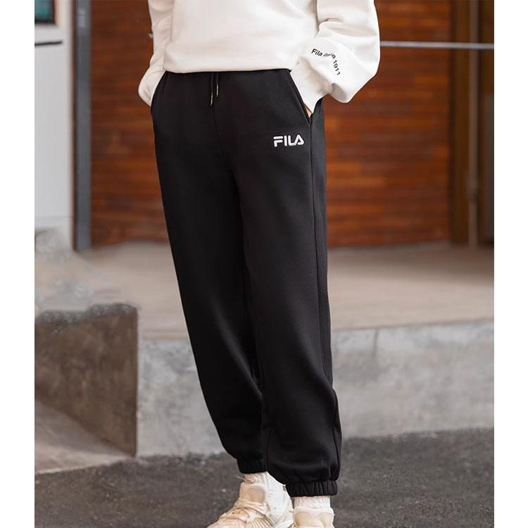 New FILA Casual Pants Men's Jet Black F51M339698FBK