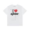 Spider Web Print Loose Fit Unisex Streetwear Short Sleeve T-Shirt Casual Cotton Tee Teens