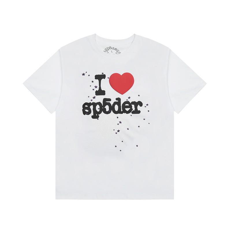 Spider Web Print Loose Fit Unisex Streetwear Short Sleeve T-Shirt Casual Cotton Tee Teens