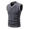 Men's V-neck Vest Knitted Vest Bottoming Shirt Men And Women Fashionable Couple Outer Wear Peach Heart Collar Vest