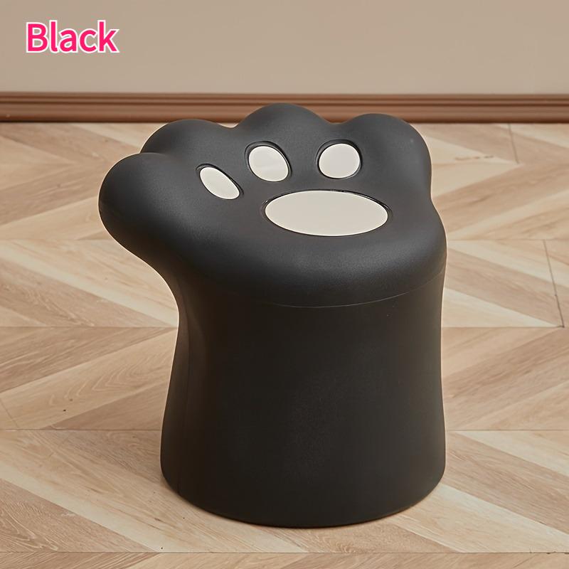 Cute Cat Paw Stool Lightweight Sturdy Plastic Footrest Shoe Bench Side Table Compact Accent Furniture for Living Room Bedroom 37727₽