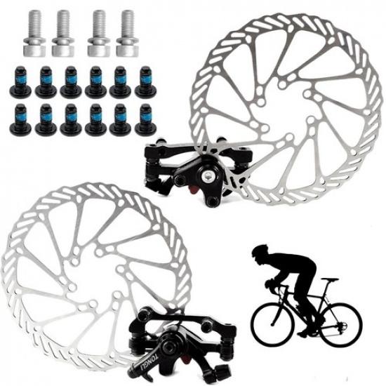 Bike Disc Brake Front & Rear Disc 160 mm Rotor Brake Kit for Mountain Bicycle