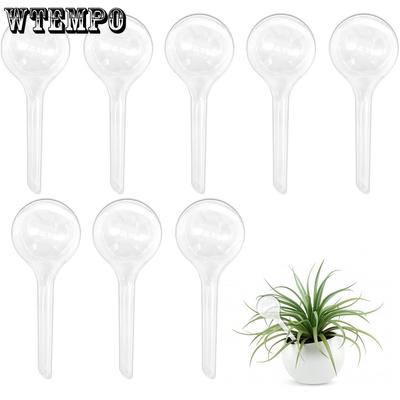 8pcs Clear Plant Watering Globes Plastic Self-Watering Bulbs Automatic Watering Globes Garden Water Device for Plant Indoor Outdoor