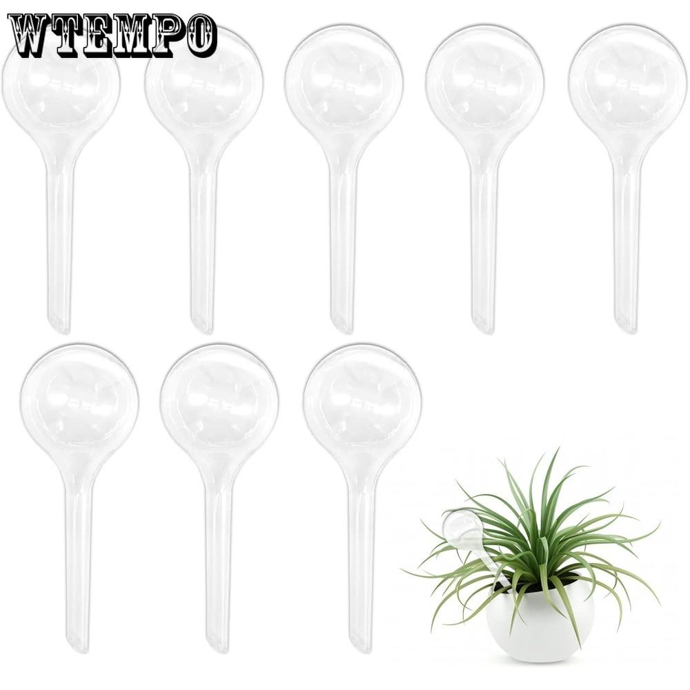 8pcs Clear Plant Watering Globes Plastic Self-Watering Bulbs Automatic Watering Globes Garden Water Device for Plant Indoor Outdoor