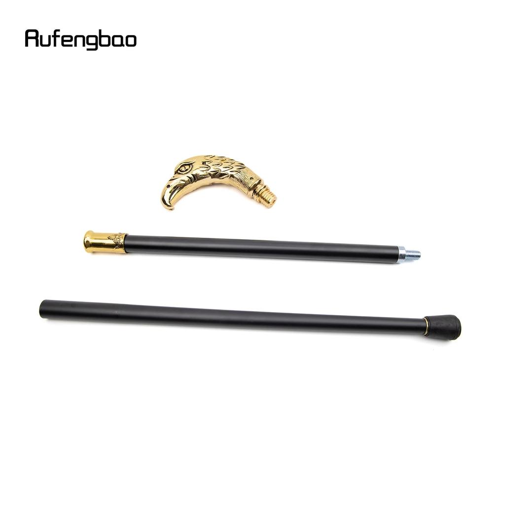 Golden Long Head Eagle Luxury Walking Stick Party Fashion Elegant Walking Stick Decorative Cospaly Cane Knob Crosier 90cm