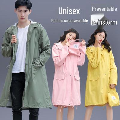 Stormproof Full-Body Japanese Trench Coat - Fashionable Unisex Rain Jacket for Hiking