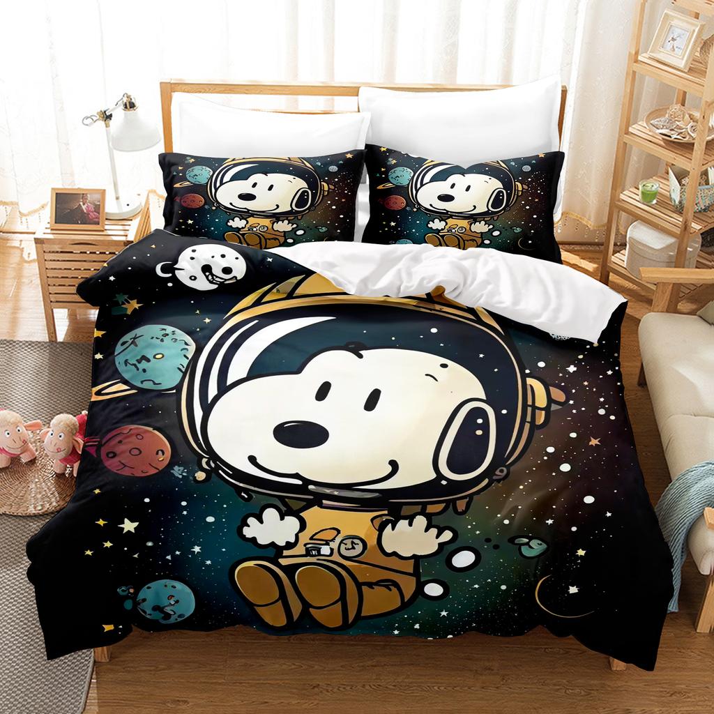 Snoopy Home Bedding Set Duvet Cover Comforter Sets 3-Piece Set 1 Quilt Cover Suitable For Children And Adults