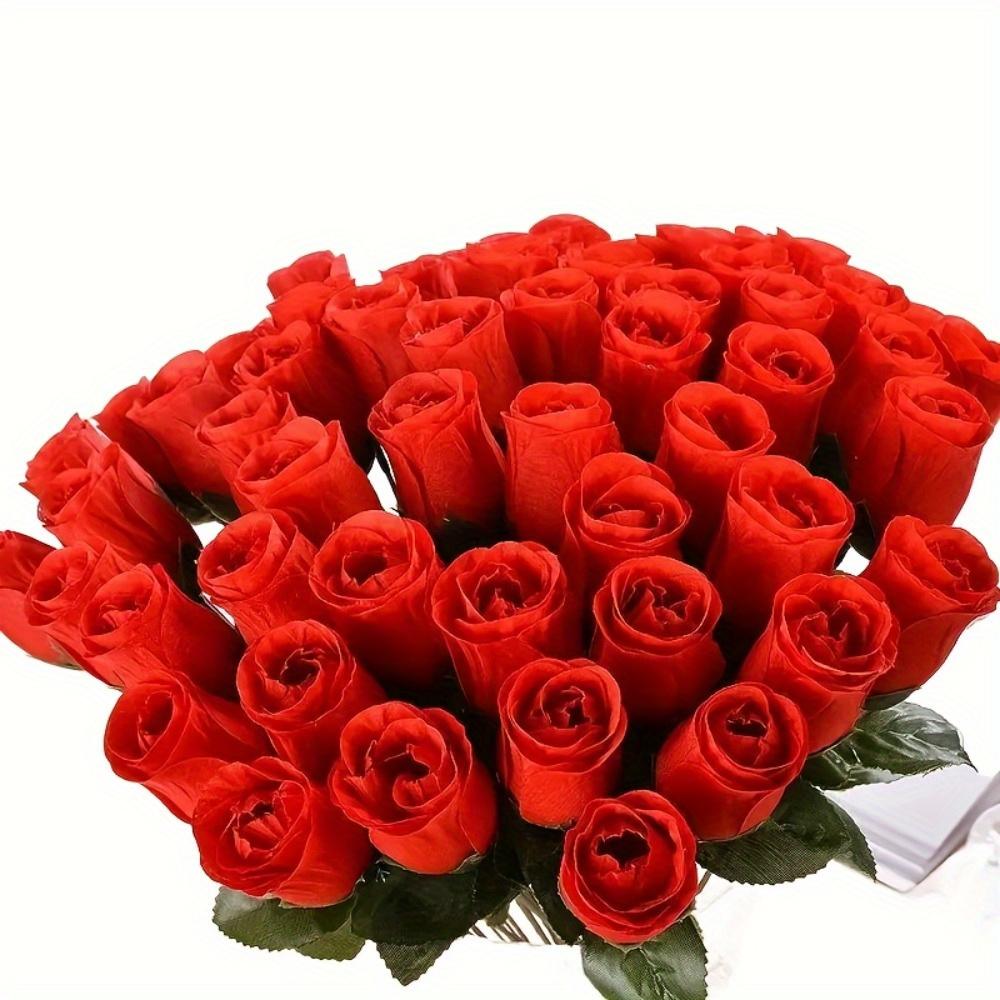 20pcs Simulated Rose Bouquet, Fabric Flowers, Artificial Flowers, Living Room Decoration, Wedding Supplies, Valentine's Day Does Not Include Vases