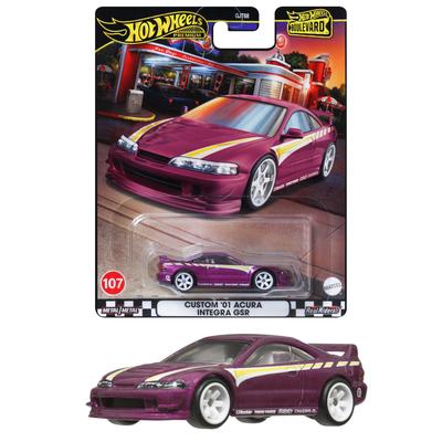 Hot Wheels Boulevard Custom '01 Acura Integra GSR Vehicle Toy, Purple, HRT77, for Ages 3 and Up