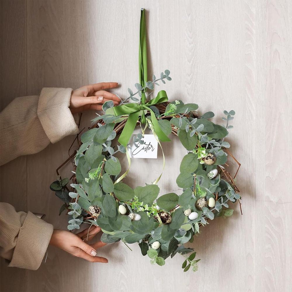 Artificial Eucalyptu Leaves Stems Eucalipto Branche Carrying Fruit Christmas Floral Bouquets Wedding Holiday Greenery Home Decor