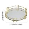 Vanity Tray Wall Mounted Mirror Round Mirrored Ideal Gift Jewelry Tray for