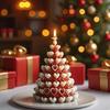 Heart Carved Christmas Tree Shape Silicone Molds for Candle Soap Christmas Candle Silicones Mould For Holiday Decoration