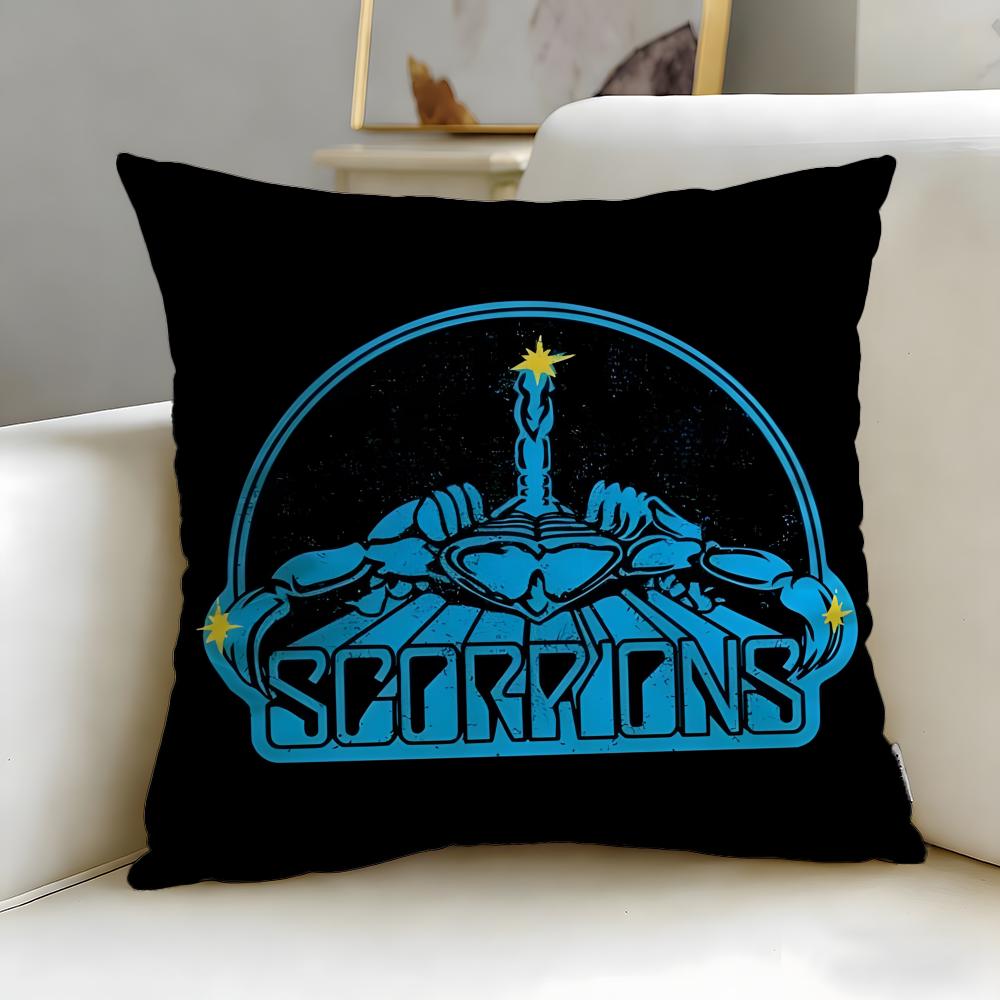 Classic Band Scorpions Cushion Cover Soft EasyWash Pillow Case Versatile for Couch Bed Travel and Office