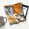Satin high-end versatile silk scarf temperament spring and summer 71 square scarf new versatile retro fashion headscarf decorative square scarf