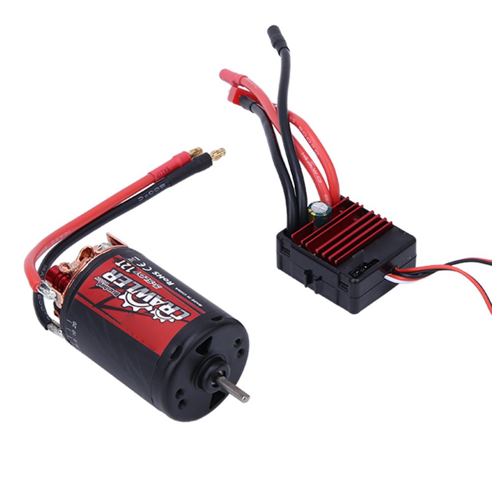 5 Slot 550 Brushed Motor 80A ESC Combo Set RC Car Accessories for 1 10 RC Crawler Car(12t80A )