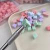 Colorful Square Nail Sponge Set Gradient Nails Brush Soft Mini Nails Smudge Tool Diy Manicure Makeup Sponge With Grabbing Pen