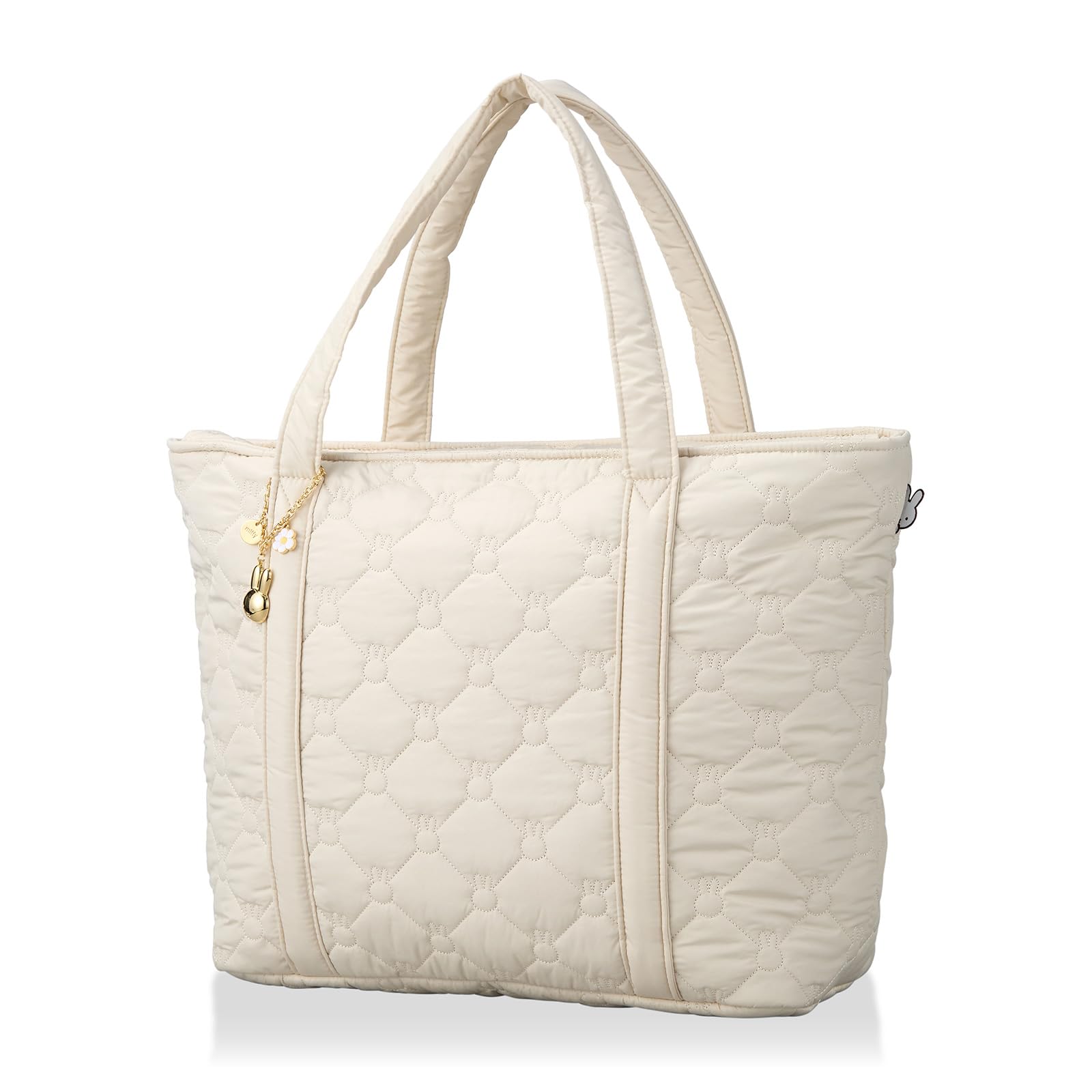 

Hapitas Miffy Quilted Tote Bag 6095 B302 Ivory