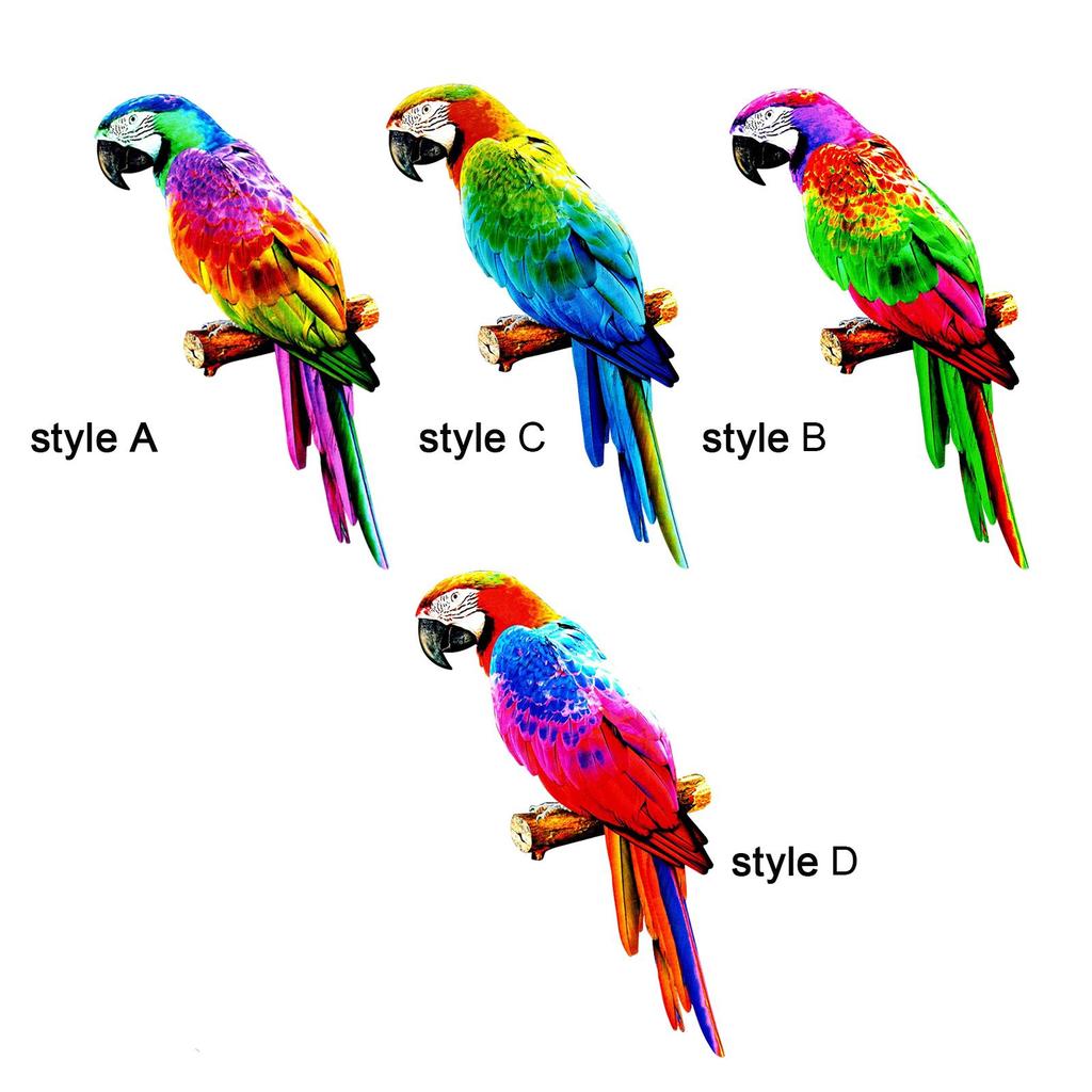 Bunte Künstliche Papageien Figuren Miniatur Anhänger Hängendes Vogel Modell