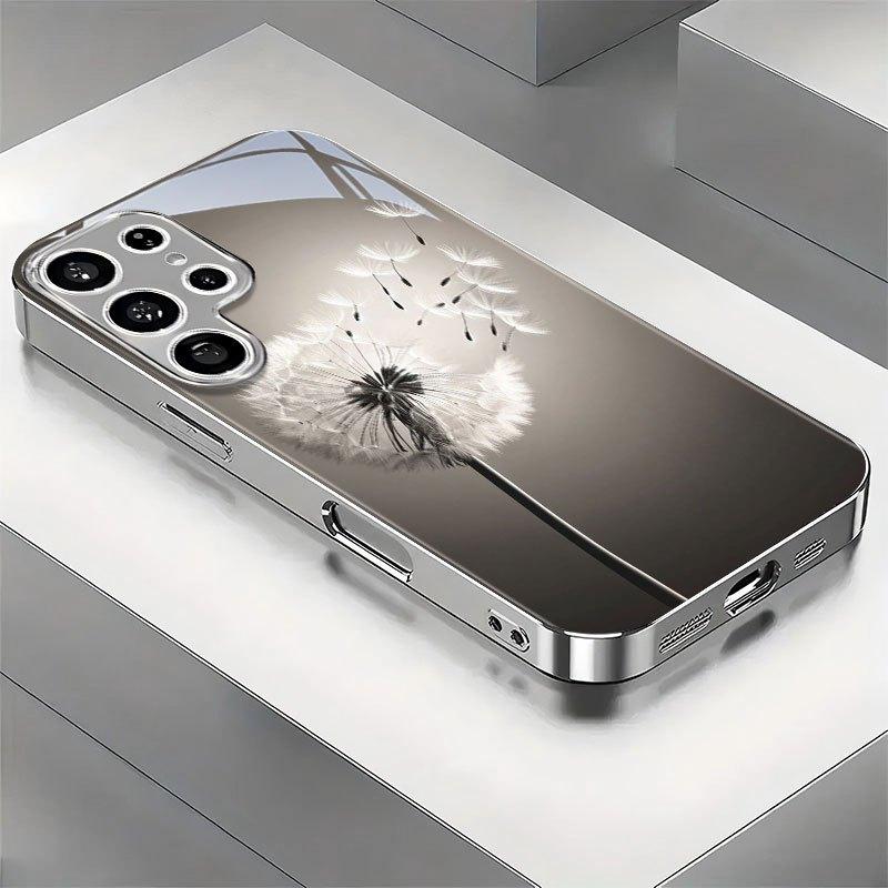 Lehké nadýchané bílé pampelišky pokovené stříbrem pouzdro na telefon Pro Samsung Galaxy S26 S25 Edge S24 S23 FE S22 Ultra S20 S21 5G kryt