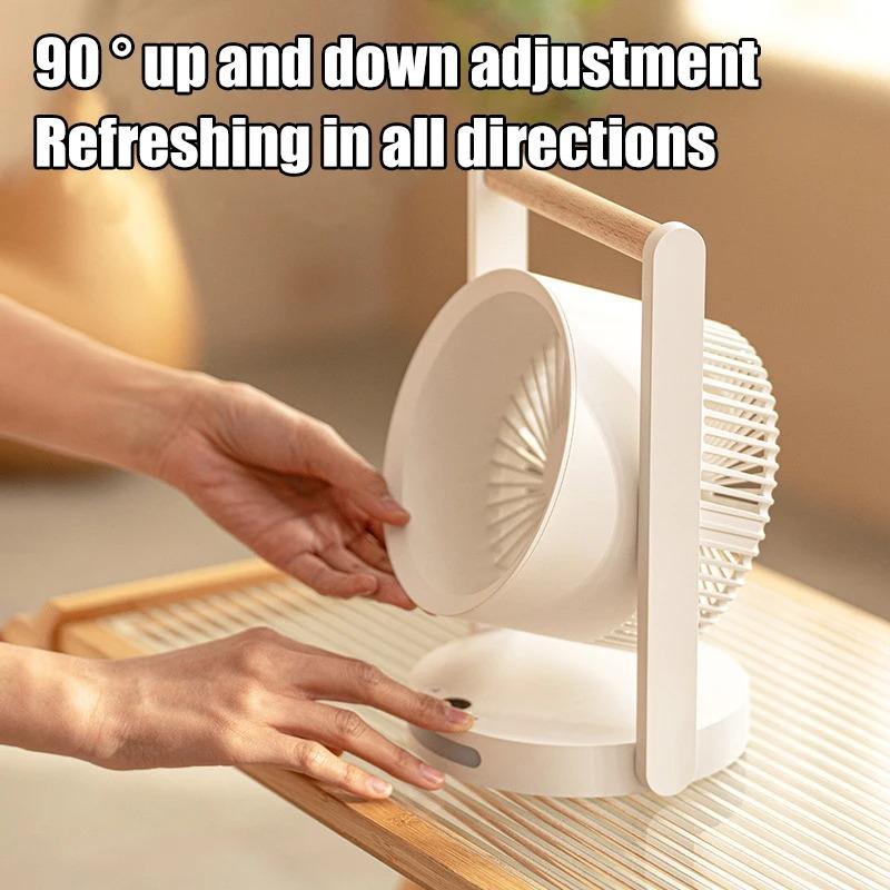 

New Portable Portable Portable Fan Bedroom Lighting Large Wind Power Fan USB Home Desktop Small Table Fan Electric fan белый