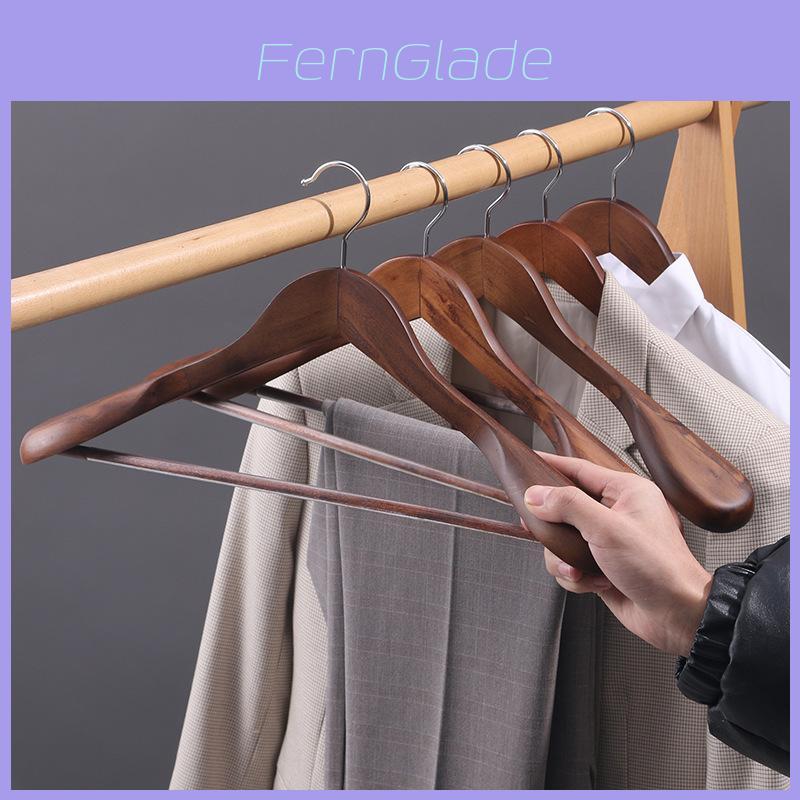 Wooden Coat Hanger With Shoulder Support For Home And Retail Use