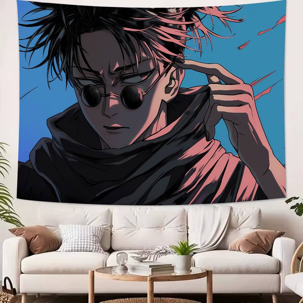 Cool Hot JJujutsuS KKaisen Tapestry Decoration Bedroom Dormitory Background Cloth Holiday Home Party Living Room Club Tapestry