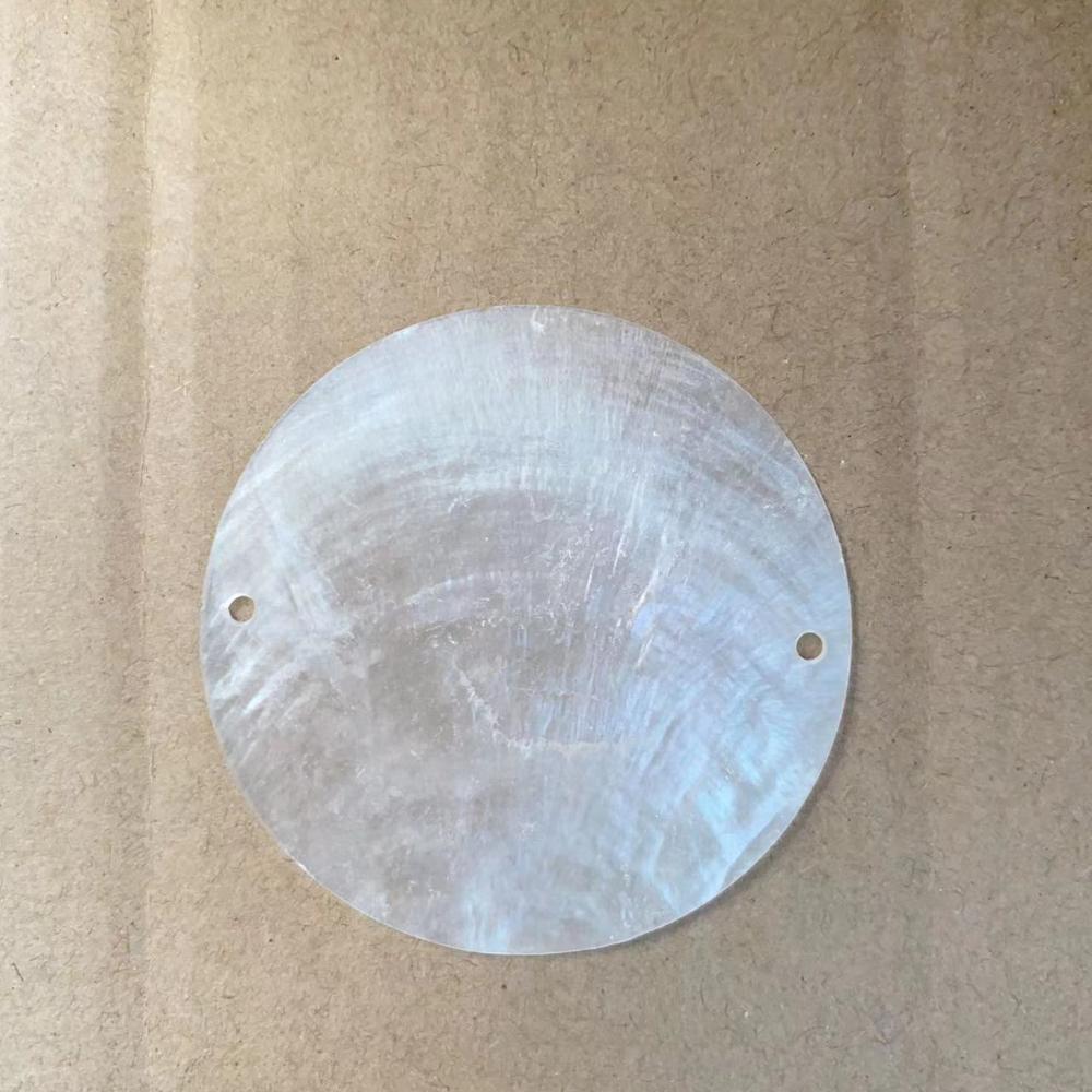 50mm/50pcs Natural Shells Round Slices Ornaments DIY Manual Material for Home Lamps Wind Chime Pendant Jewelry Accessories