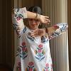 Bollywood Aline Cotton Kurta Pant Set Indian Women Designer Party Wear Kurti VSO-1714 c