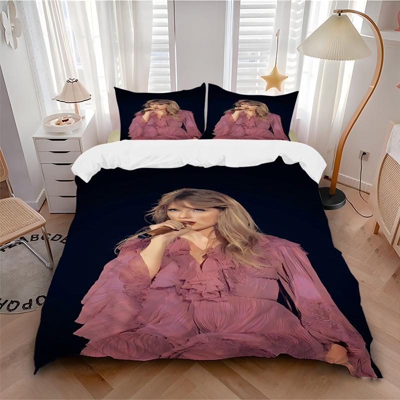 3-teilige Taylor Swift Performance Bettwäsche-Sets für alle Größen Neu 3D-gedruckte Tagesdecke Bettdecke Bettbezug Kissenbezug Schlafzimmerdekoration