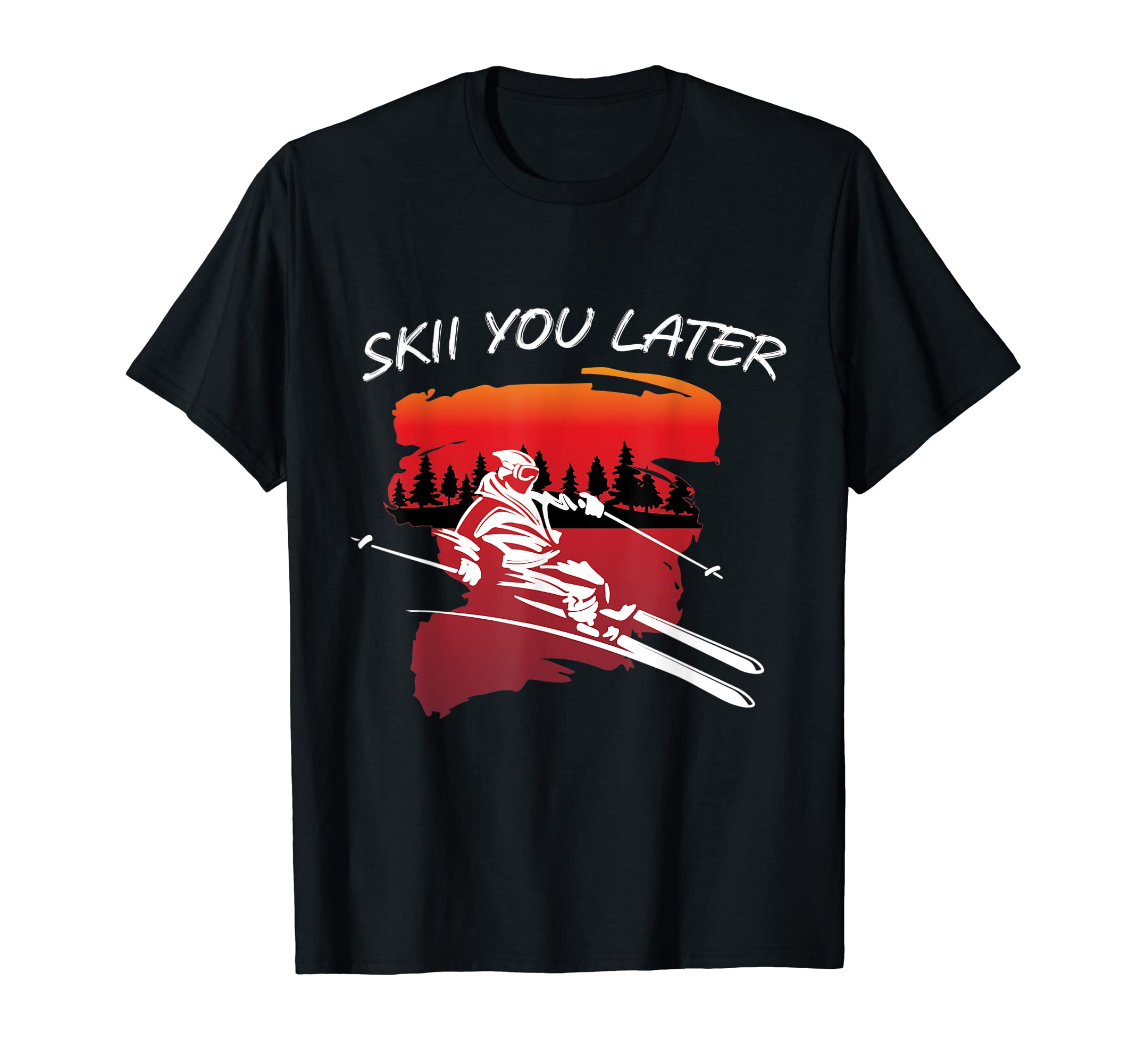 

Skiing, skiing, slope, jump, cross-country skiing, sports. T-shirt чёрный
