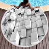 Round Beach Towel Psychedelic Surrealism Beach Blanket,Soft Comfortable Anti-Sand Absorbent Quick-drying Pool Towel Picnic Mat