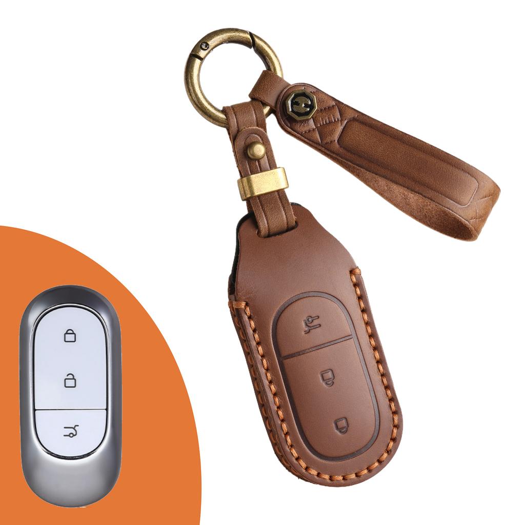 Anwendbar auf die neue Zero Running Schlüsselhülle T03 Schnalle C11 High-End S01 Auto Herren- und Damen-Rindsleder c01 Echtleder-Schutzhülle