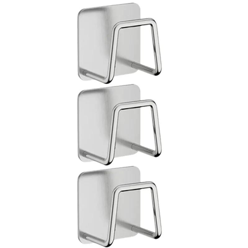 Kitchen Sponge Holder Self Adhesive Sink Rag Drain Drying Rack Wall Hooks Wire Ball Organizer Bathroom Storage Home Organizer