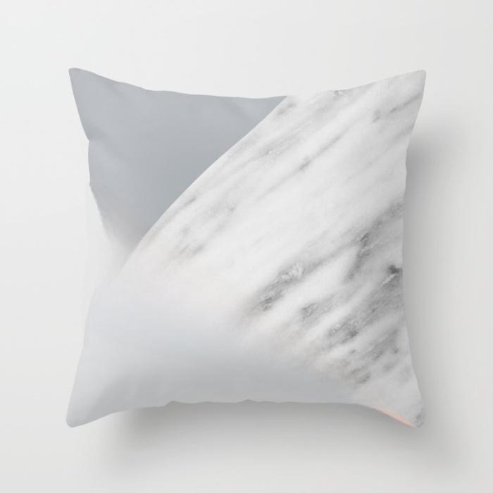 Nordic Style Black White Geometric Pillow Office Sofa Living Room Bed Headrest Car Sleeping Pillowcase Customizable Pp Cotton