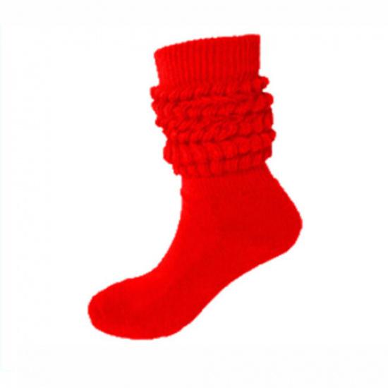 Slouch Socks Cotton Scrunch Knee High Extra Long and Heavy Socks Casual Solid^
