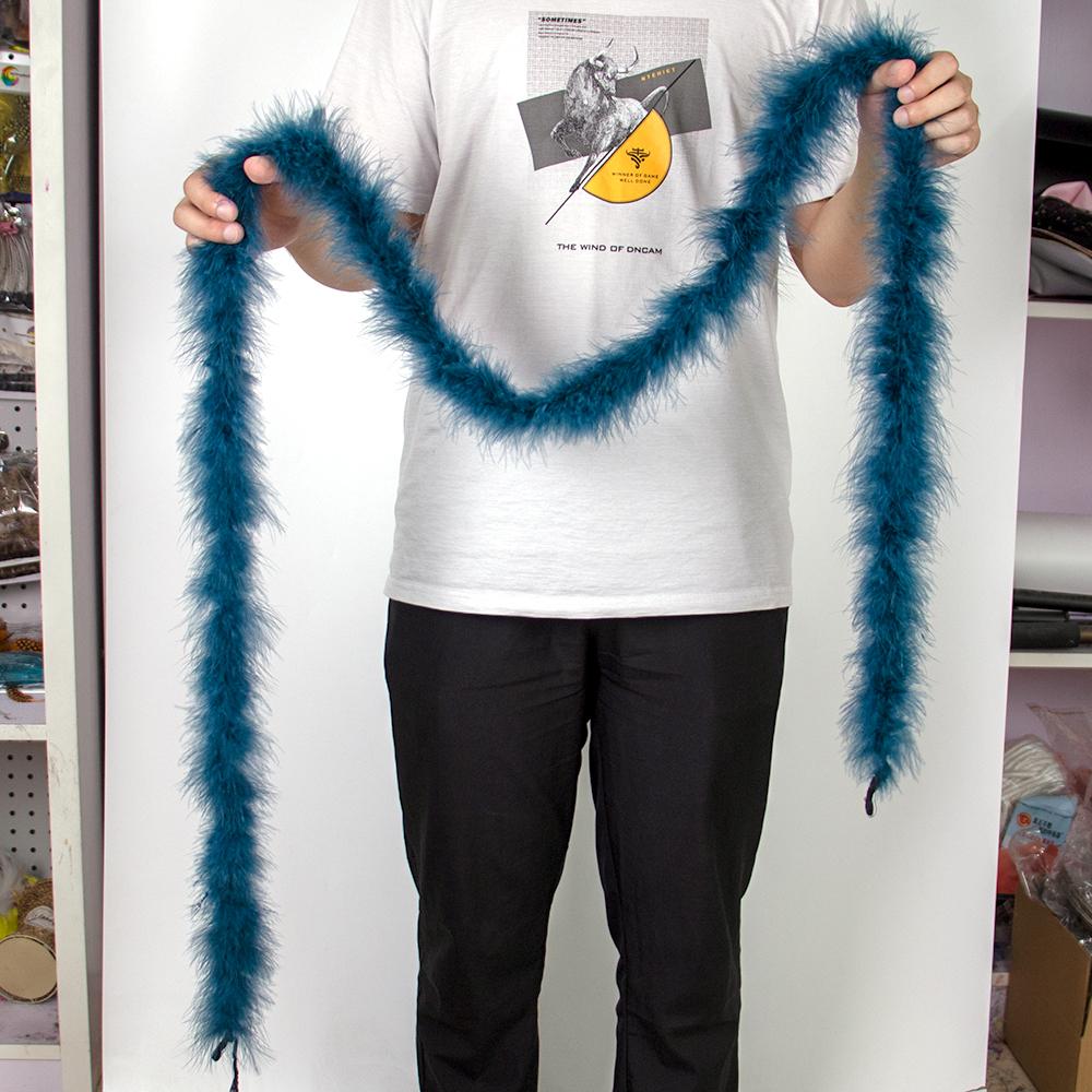 Colorful Marabou Turkey Feathers Boa Shawl 13G for Party Wedding Clothes Sewing Christmas Tree Crafts Plume 2 Yard/Pcs