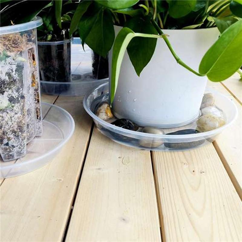 

ABUL-8Pack Clear Plant Saucer 10Inch Plastic Plant Saucers Thicker Plant Tray Flower Pot For Indoor Outdoor Garden