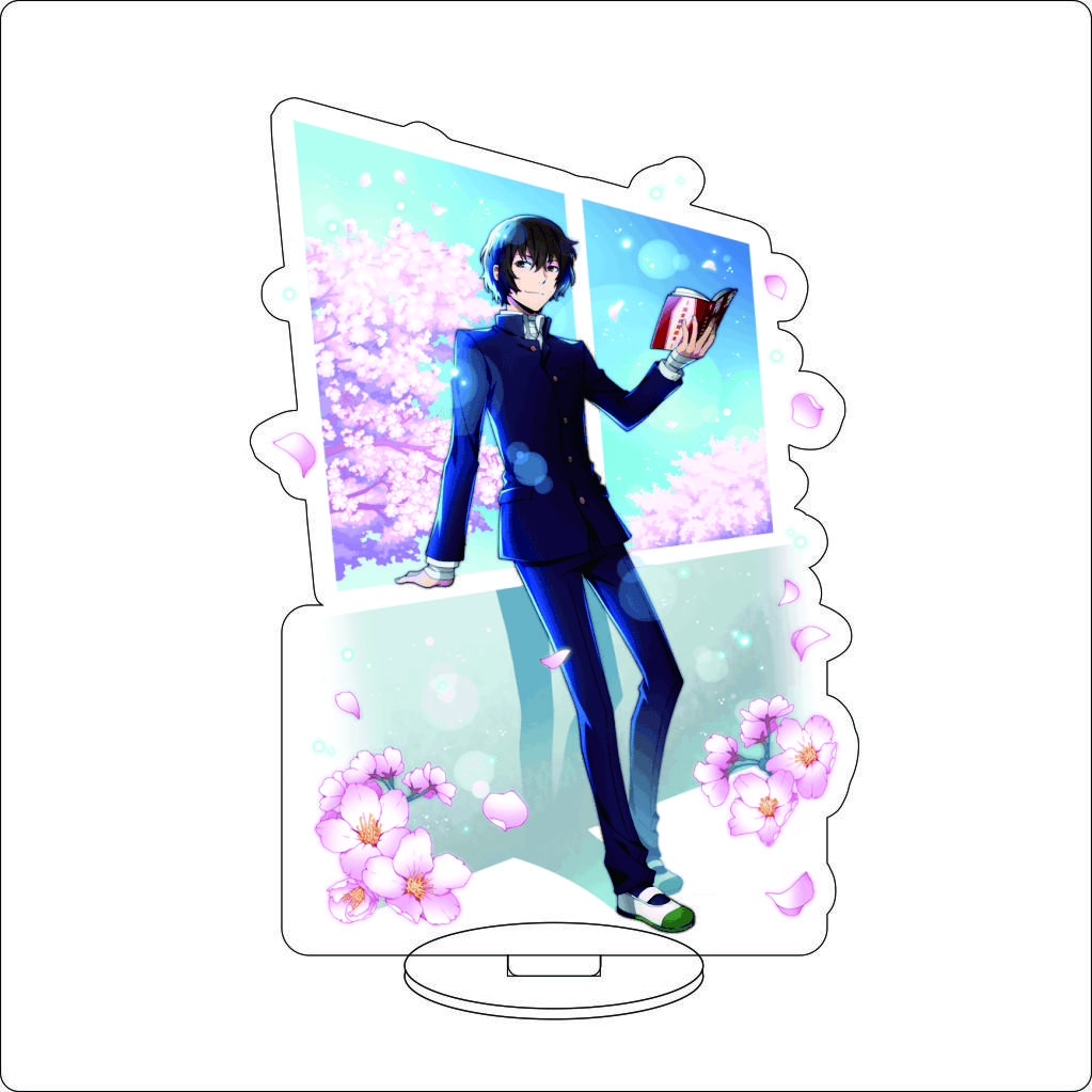 16CM Anime Bungo Stray Dogs Cosplay Ornaments  Edogawa Rampo/Fukuzawa Yukichi/Akiko Yosano  Figure Stand Halloween Gifts