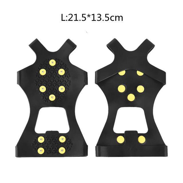 1Pair 10 Studs Anti-Skid Snow Ice Thermo Plastic Elastomer Climbing Shoes Cover Spikes Grips Cleats Over Shoes Covers Crampons