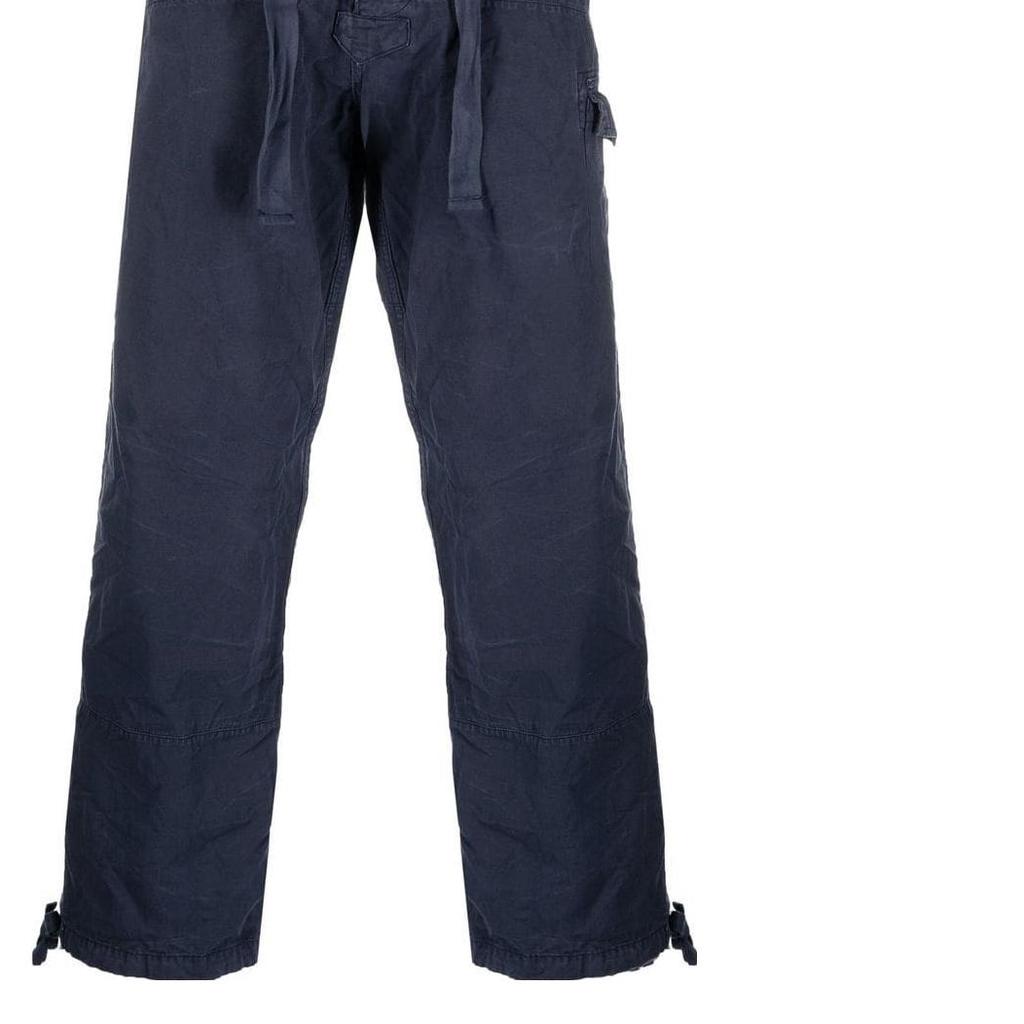 Polo Ralph Lauren SS23 Solid Color Lace-Up Zipper Work Casual Pants Men Pants Dark-Blue 710864878-001