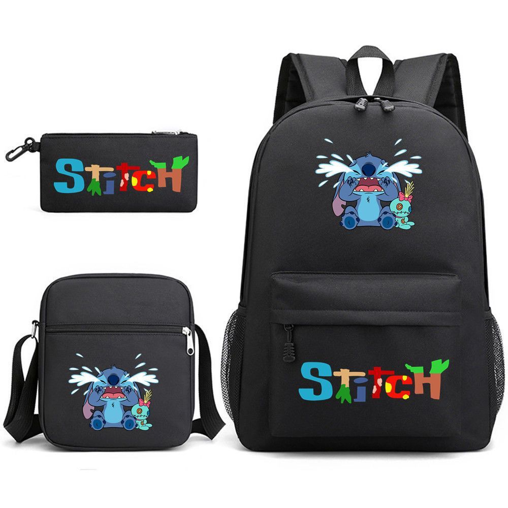 Three-Piece School Bag, Backpack, Male And Female Students Backpack, Cute Large-Capacity Outdoor Backpack.