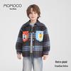 MOMOCO Boys' 2025 Winter Trendy Plaid Jacket