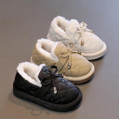 Kinderschuh Mode Weichsohlige Kleinkind Freizeitschuhe Winter Baumwolle Einlegesohlen Schuh Trendige Leder Baumwollstiefel Barfußschuhe Kinder