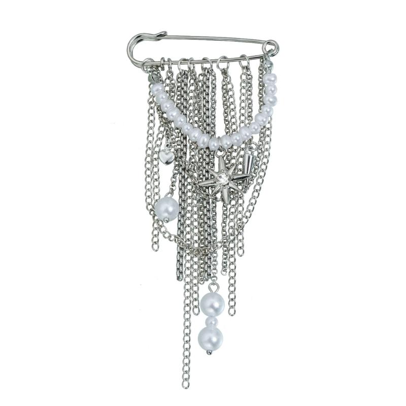 Elegant Fringe Brooch For Women Lightweight 18g Alloy Pin For Clothing Decoration And Waist Cinching Accessory