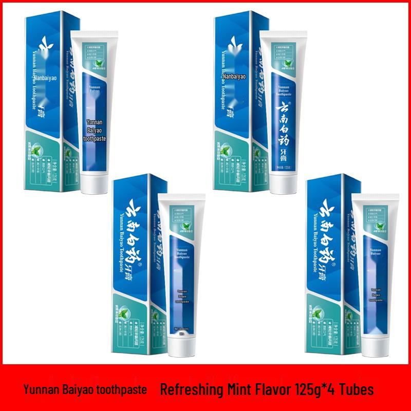 Yunnan Baiyao Refreshing Peppermint Toothpaste (4-Pack)