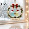 Durable Acrylic Holiday Pendant Best Friends Christmas Wreath Pendant, Hanging Ornament, Party Ornaments Decorative Piece for Decoration Indoor