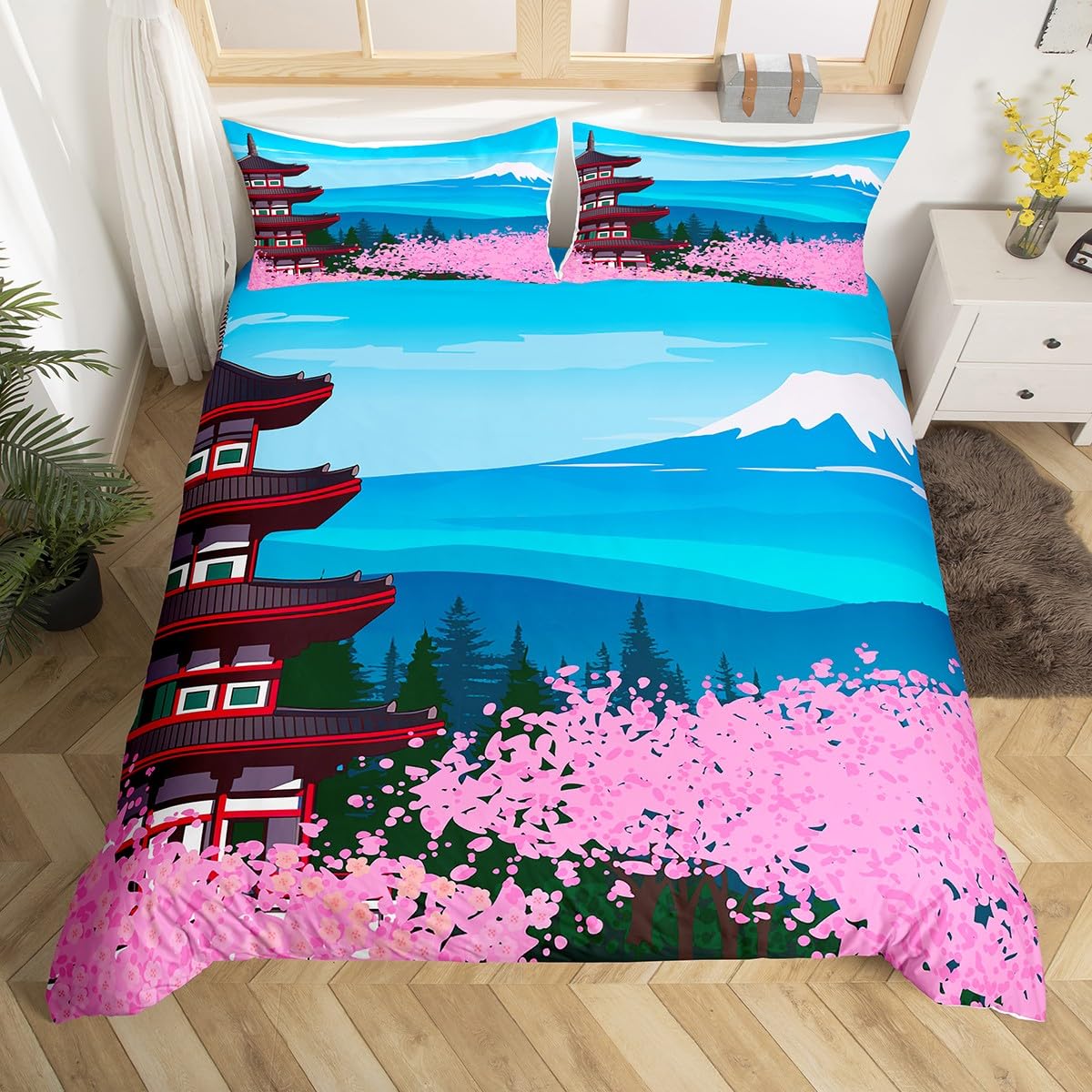 

Temple Duvet Covers For Children Adults Duvet Covers Queen Size Lightweight Down Room Decor 2 Pillowcases 1 Quilt Cover No Quilt EU Single(135*200cm)3pcs