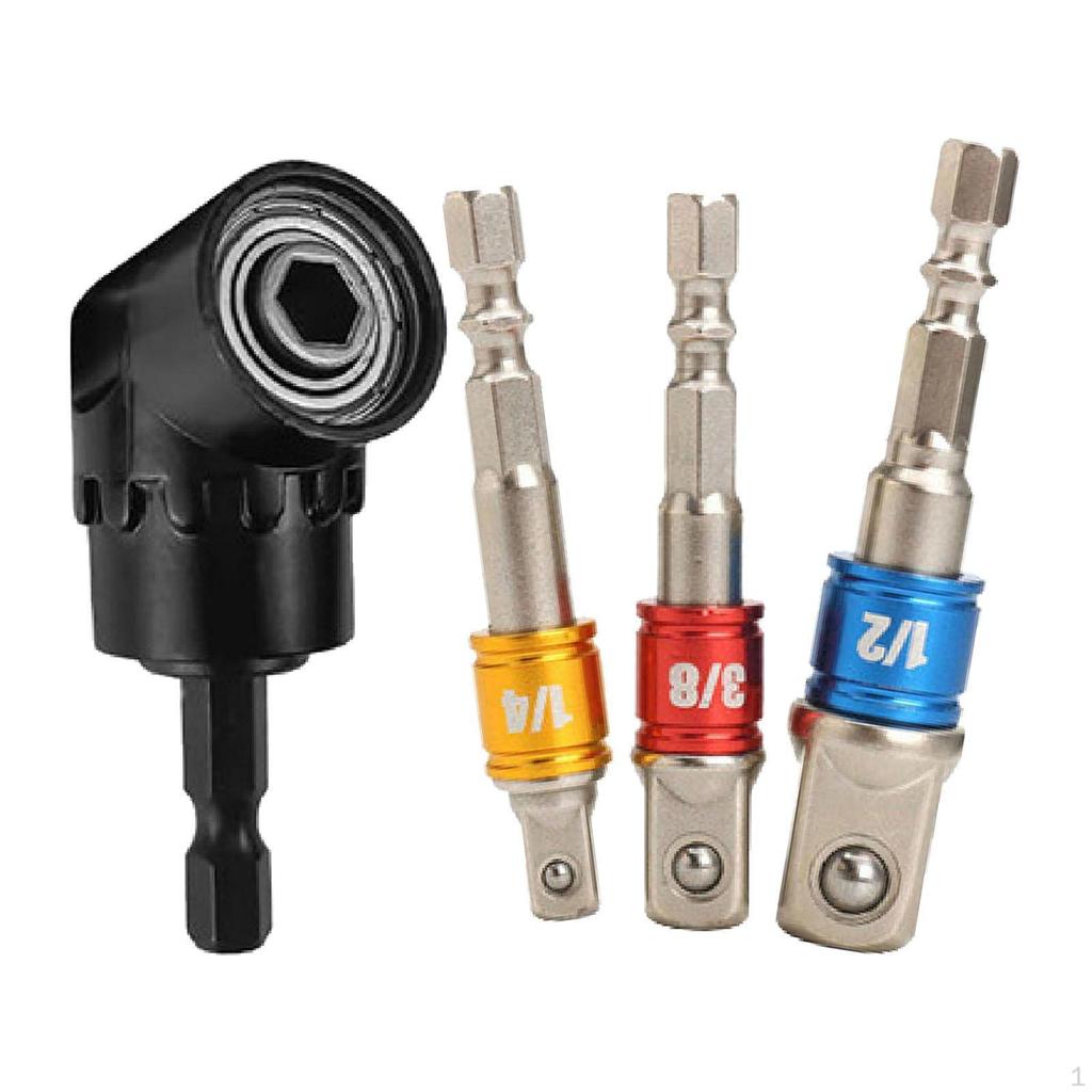 Hex Socket Adapter Set 1/4",3/8",1/2"Hex Shank Electric Screwdriver Attachment for Power