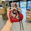 Korean Fashion Red Heart Po Album Pendant Vintage Charms Card ID Po Keychains PVC Card Set Bags Pendant Keychain Y2K
