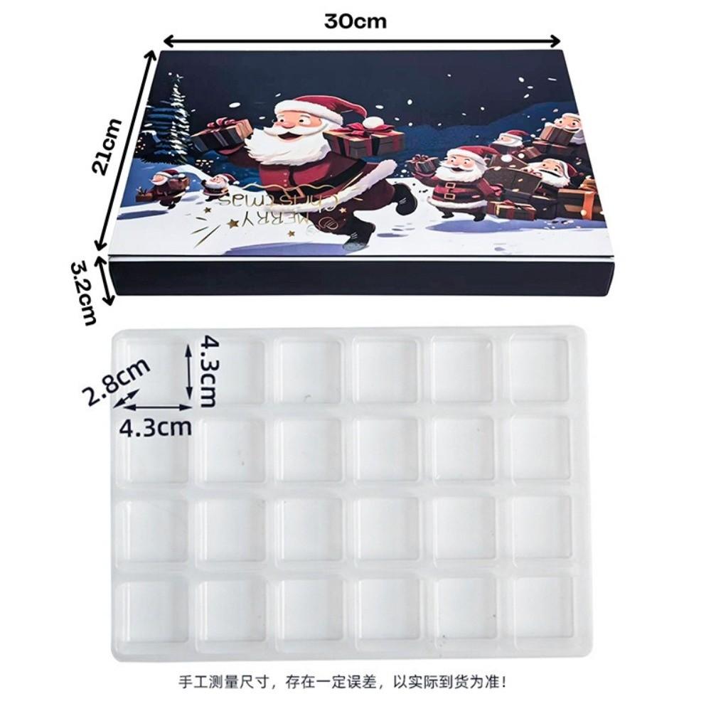 24 Grids Christmas Advent Calendar DIY Fillable Empty Gift Box Christmas Countdown Calendar Surprise Gift Advent Calendar
